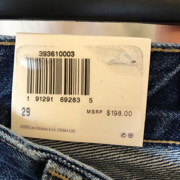 Levi’s slim straight leg distressed cropped jeans - Picture 5 of 6